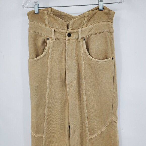 Retrofete High Waisted Brown Women's Straight Leg Pants Size Medium - Picture 9 of 12